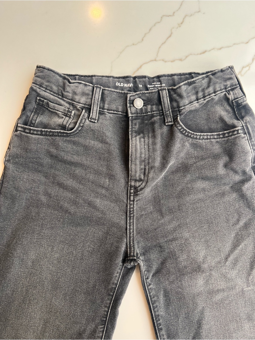 Old Navy Girls Sz 14 Wide Leg Jeans - Picture 4 of 6